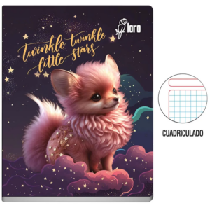 Cuaderno LORO Cuadriculado Diseño Primaria 84 Hojas