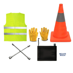KIT DE EMERGENCIA DE VEHICULO 4 PIEZAS