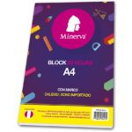 Block Triple Raya Minerva A4 2 Perforaciones 80 Hojas