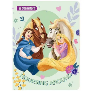 Cuaderno STANDFORD Triple Renglón Sombreado Princesas 80 Hojas